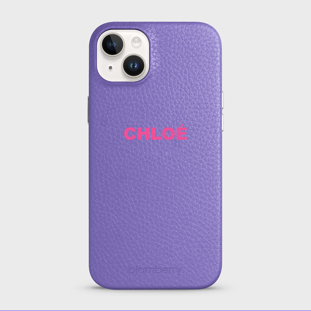 iPhone 14 Plus Personalised Leather Case - Name - 22