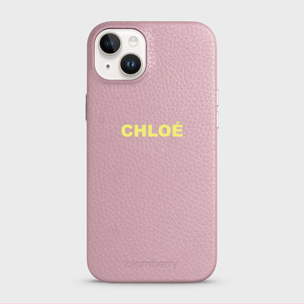 iPhone 14 Plus Personalised Leather Case - Name - 35