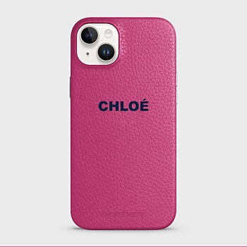 iPhone 14 Plus Personalised Leather Case - Name
