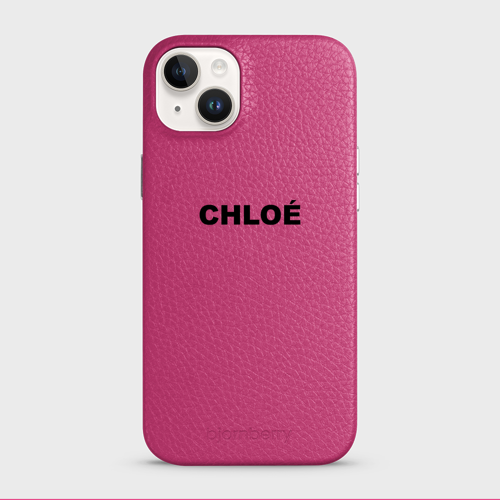 iPhone 14 Plus Personalised Leather Case - Name - 5