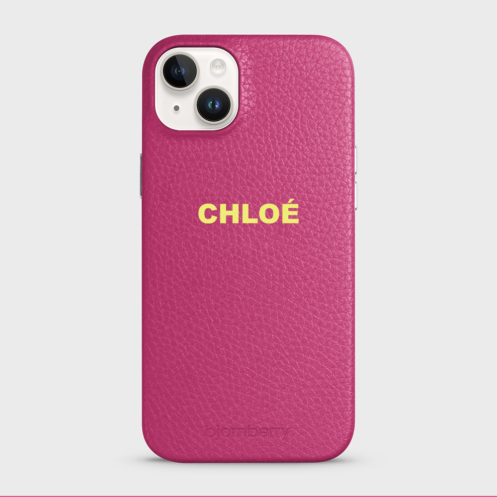 iPhone 14 Plus Personalised Leather Case - Name - 7