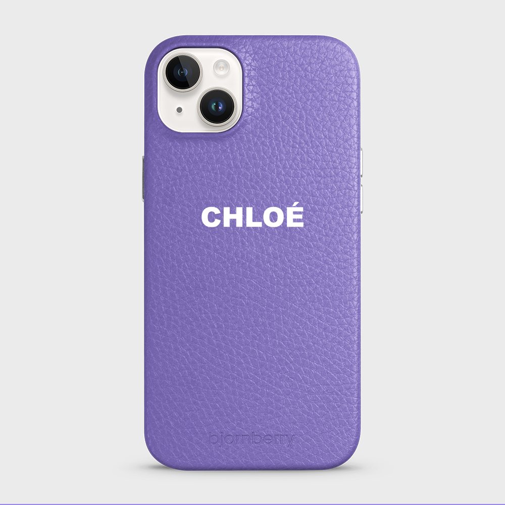 iPhone 14 Plus Personalised Leather Case - Name - 26