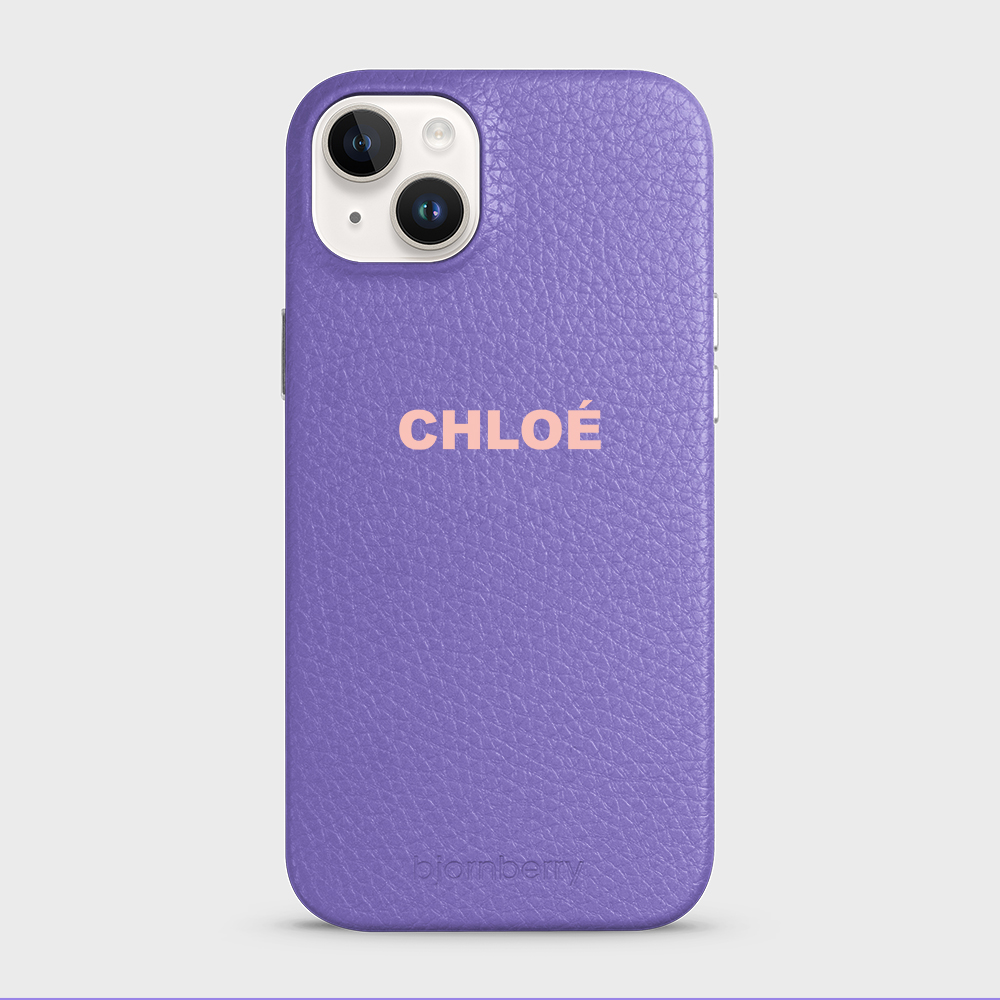 iPhone 14 Plus Personalised Leather Case - Name - 23
