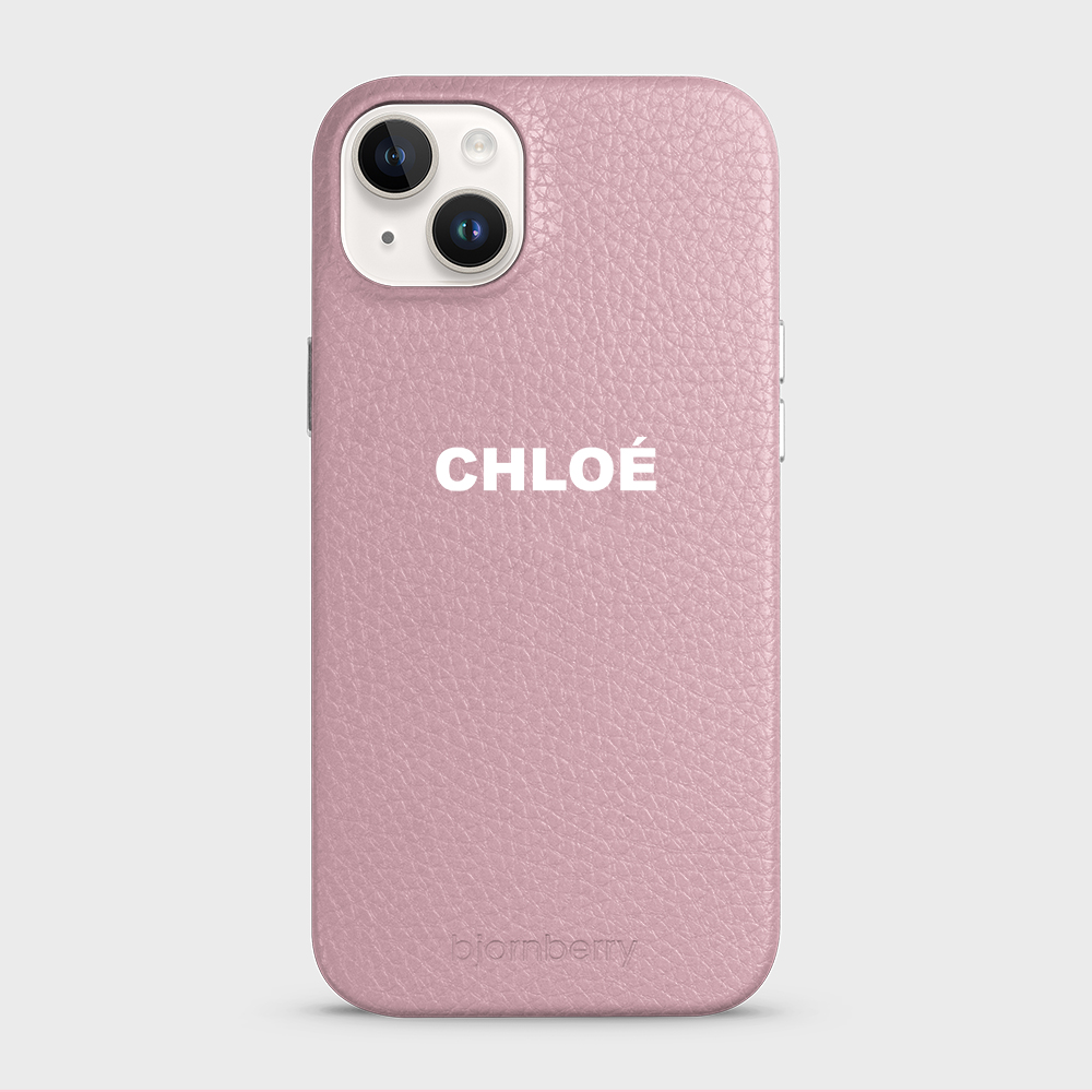 iPhone 14 Plus Personalised Leather Case - Name - 34