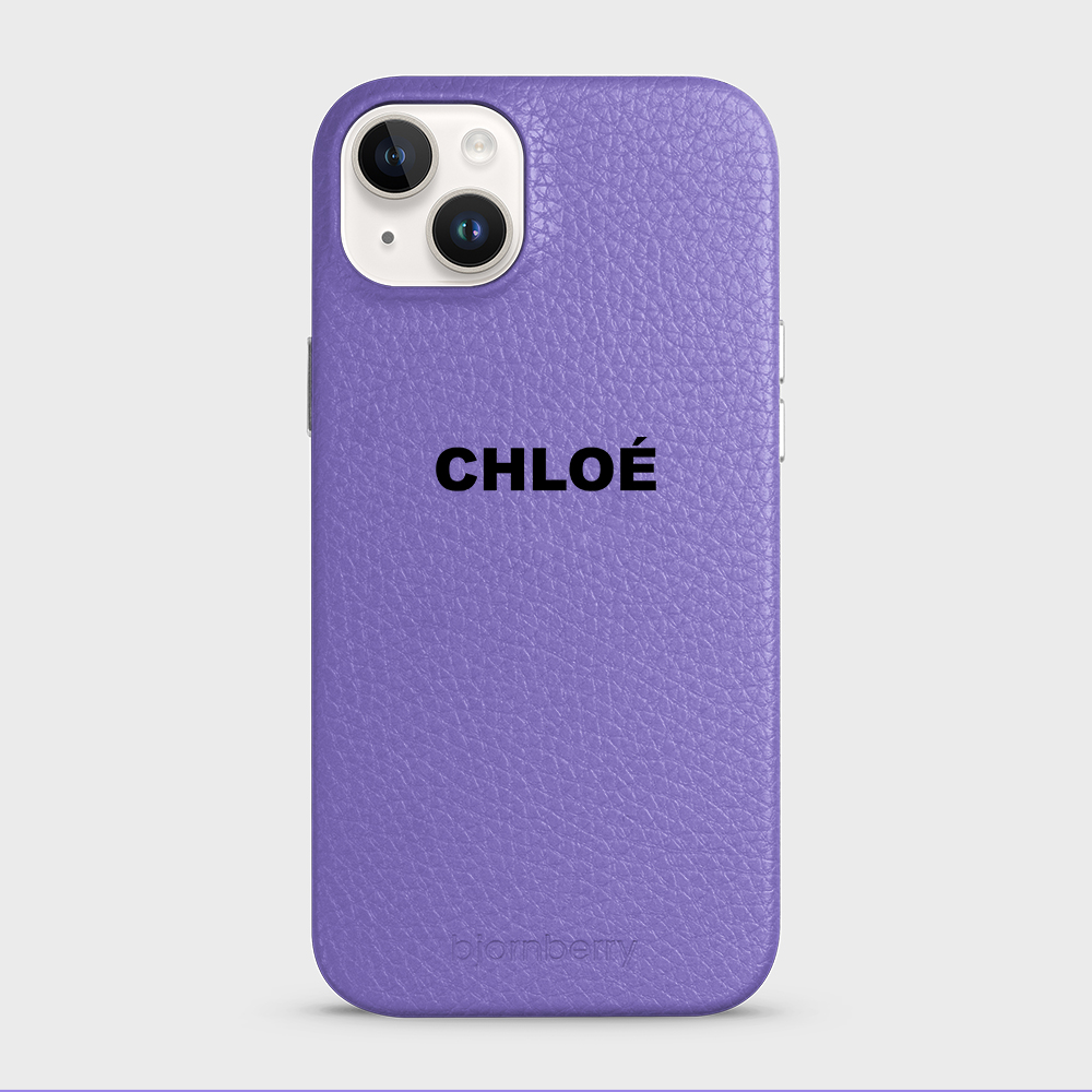 iPhone 14 Plus Personalised Leather Case - Name - 25