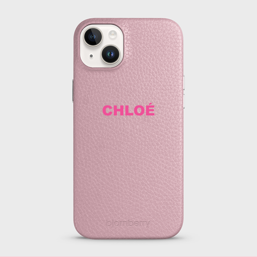 iPhone 14 Plus Personalised Leather Case - Name - 30