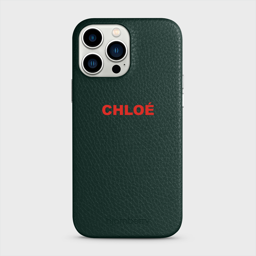 iPhone 13 Pro Max Personalised Leather Case - Name - 25