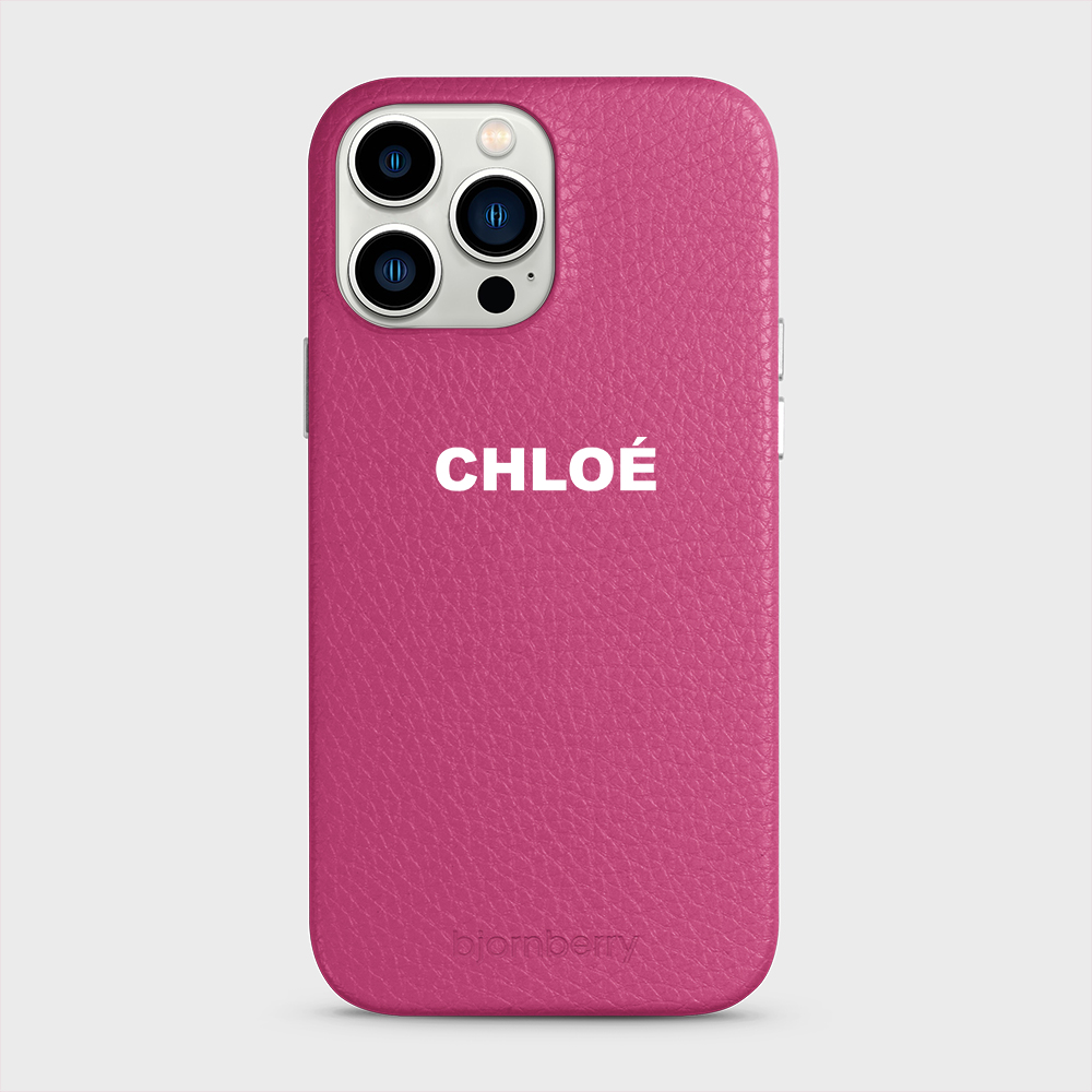 iPhone 13 Pro Max Personalised Leather Case - Name - 19
