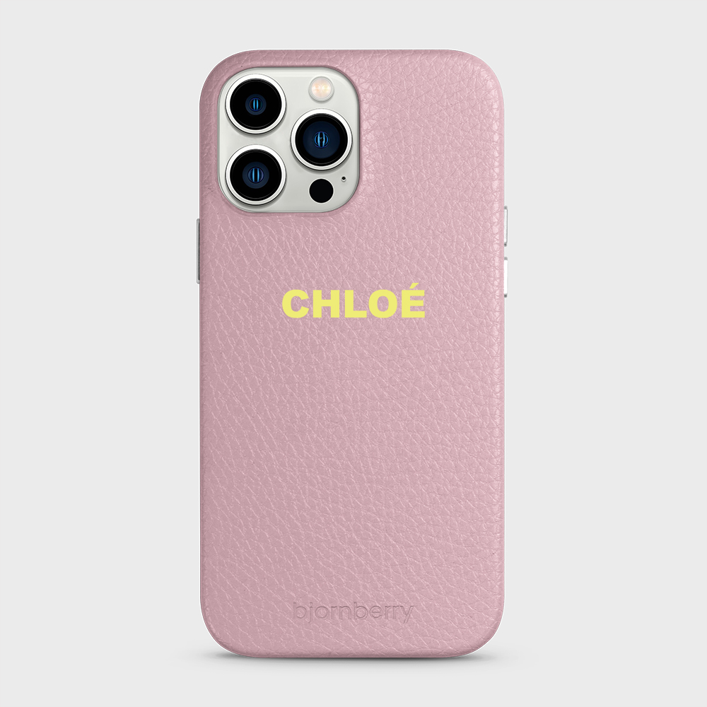 iPhone 13 Pro Max Personalised Leather Case - Name - 34