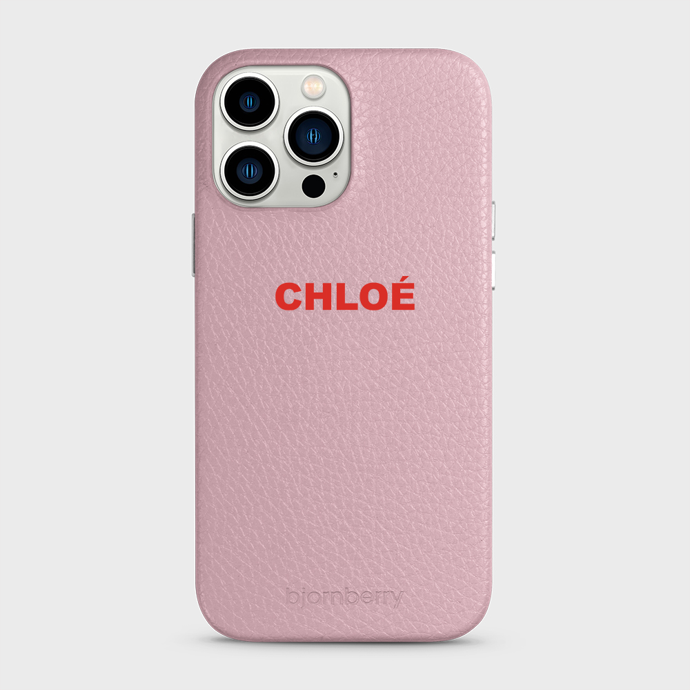 iPhone 13 Pro Max Personalised Leather Case - Name - 31
