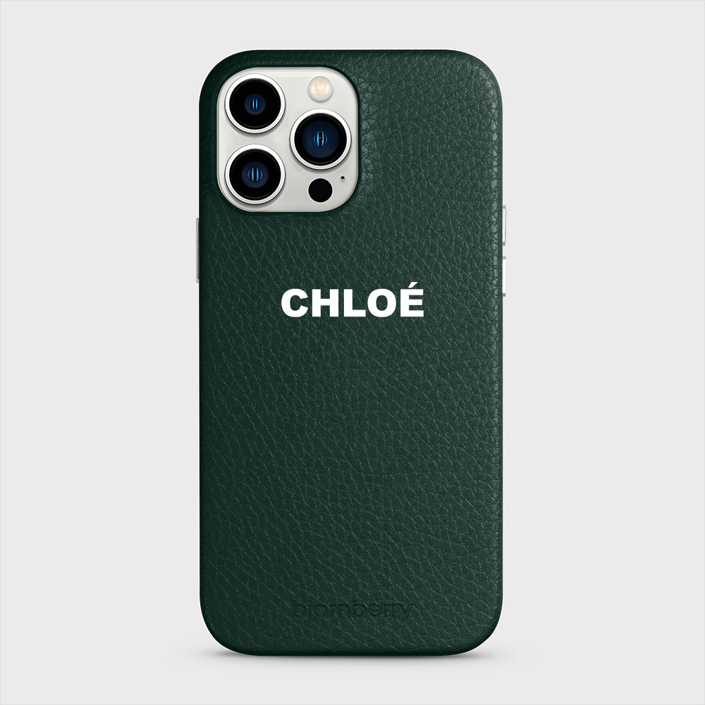 iPhone 13 Pro Max Personalised Leather Case - Name - 27
