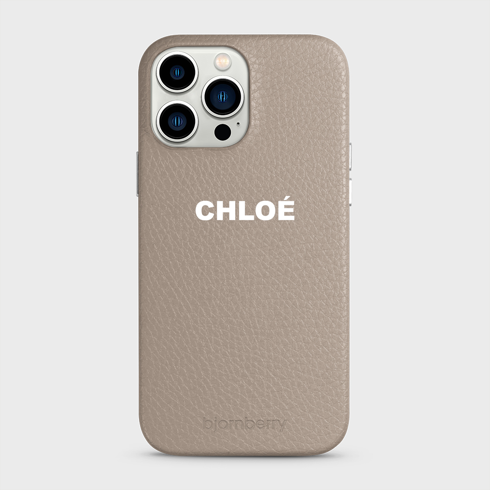 iPhone 13 Pro Max Personalised Leather Case - Name - 13