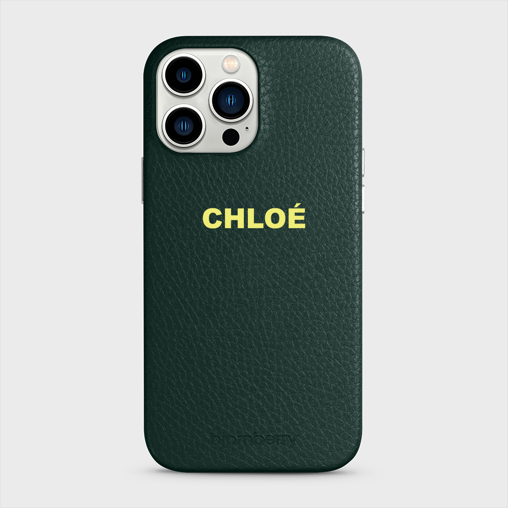 iPhone 13 Pro Max Personalised Leather Case - Name - 28