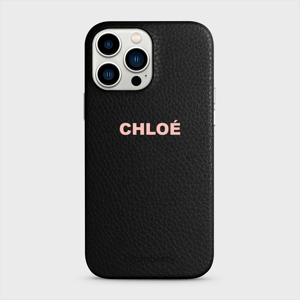 iPhone 13 Pro Max Personalised Leather Case - Name - 38