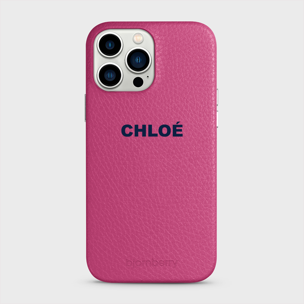 iPhone 13 Pro Max Personalised Leather Case - Name - 21