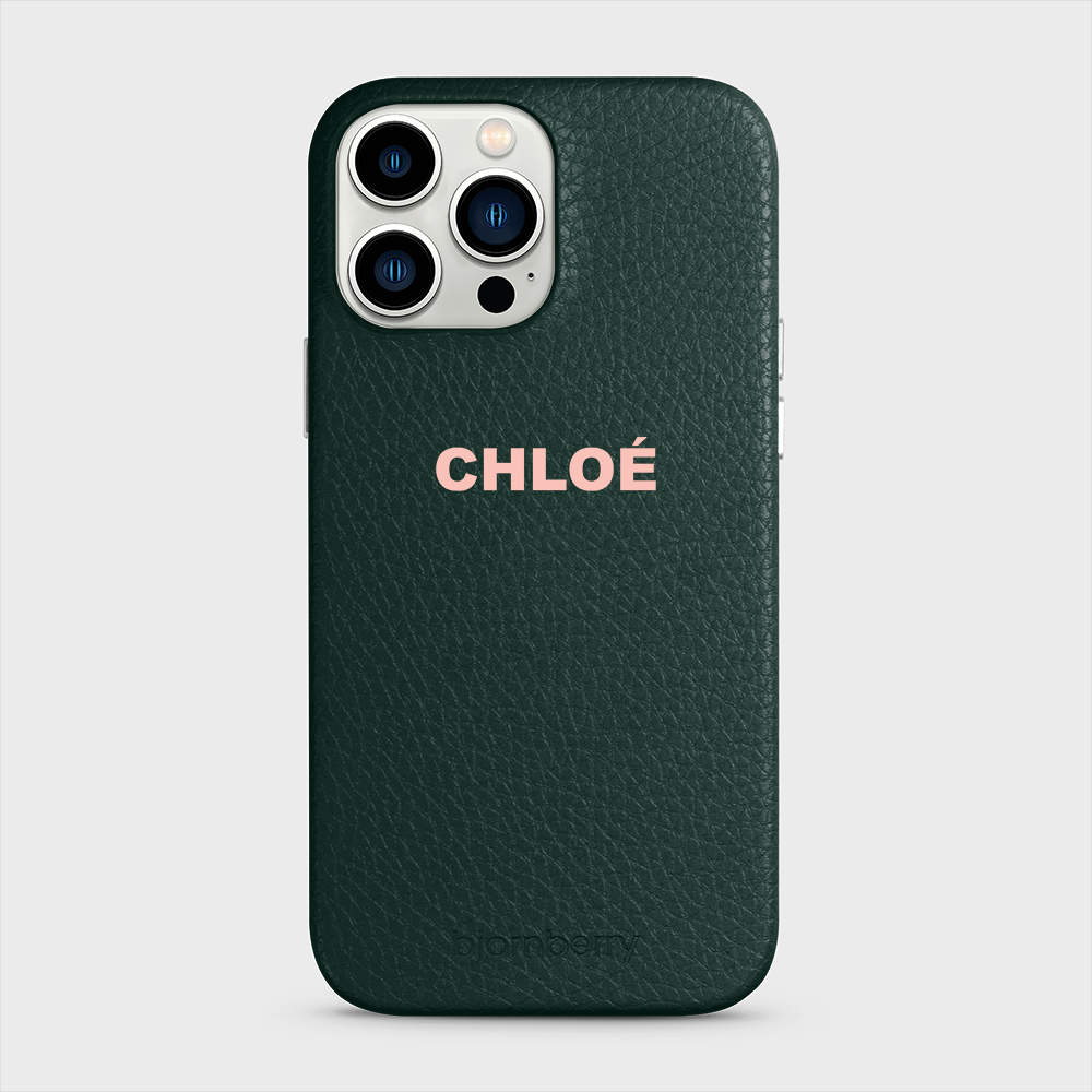 iPhone 13 Pro Max Personalised Leather Case - Name - 24