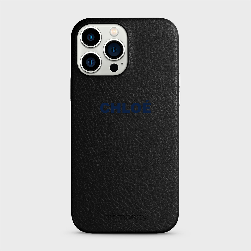 iPhone 13 Pro Max Personalised Leather Case - Name - 36