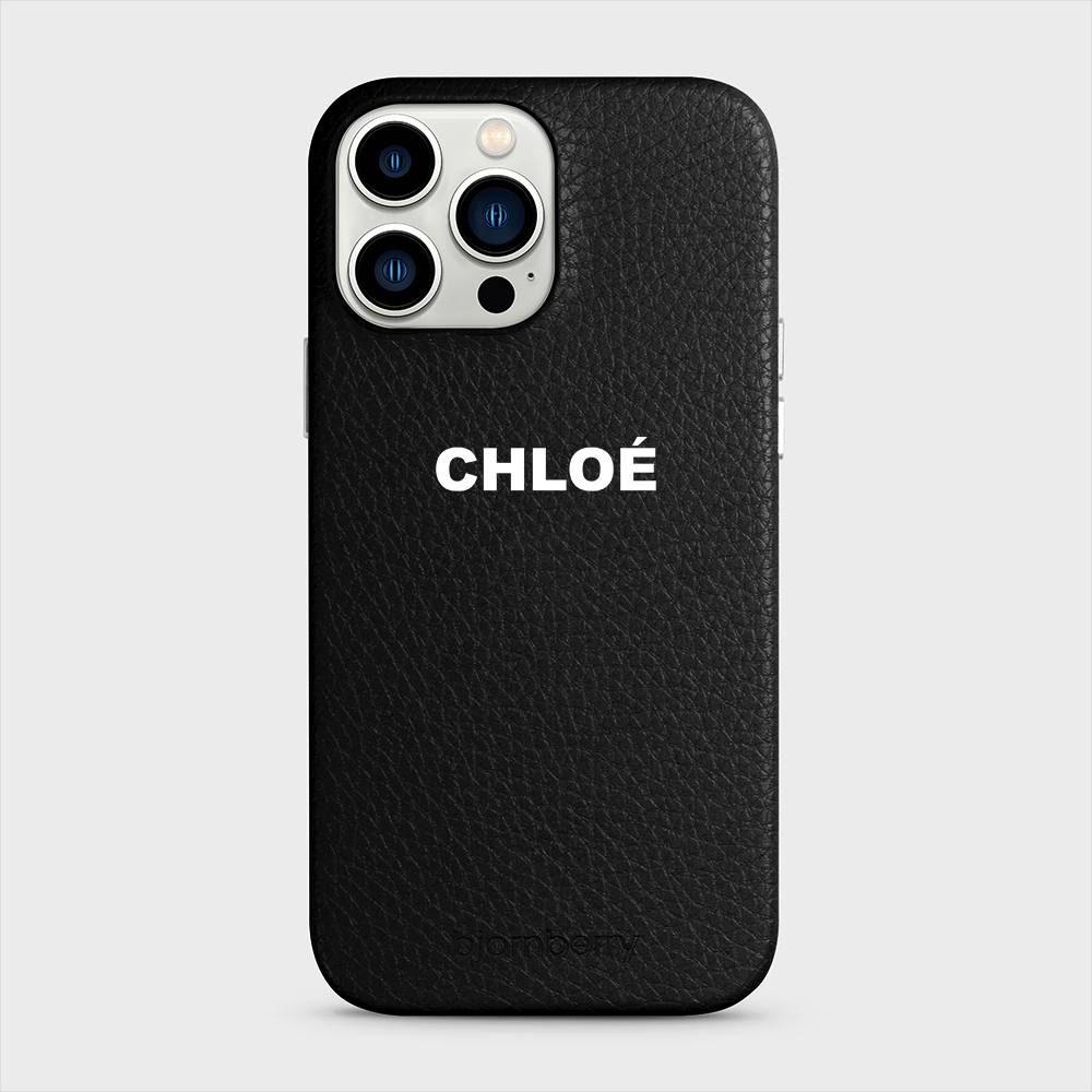 iPhone 13 Pro Max Personalised Leather Case - Name - 41