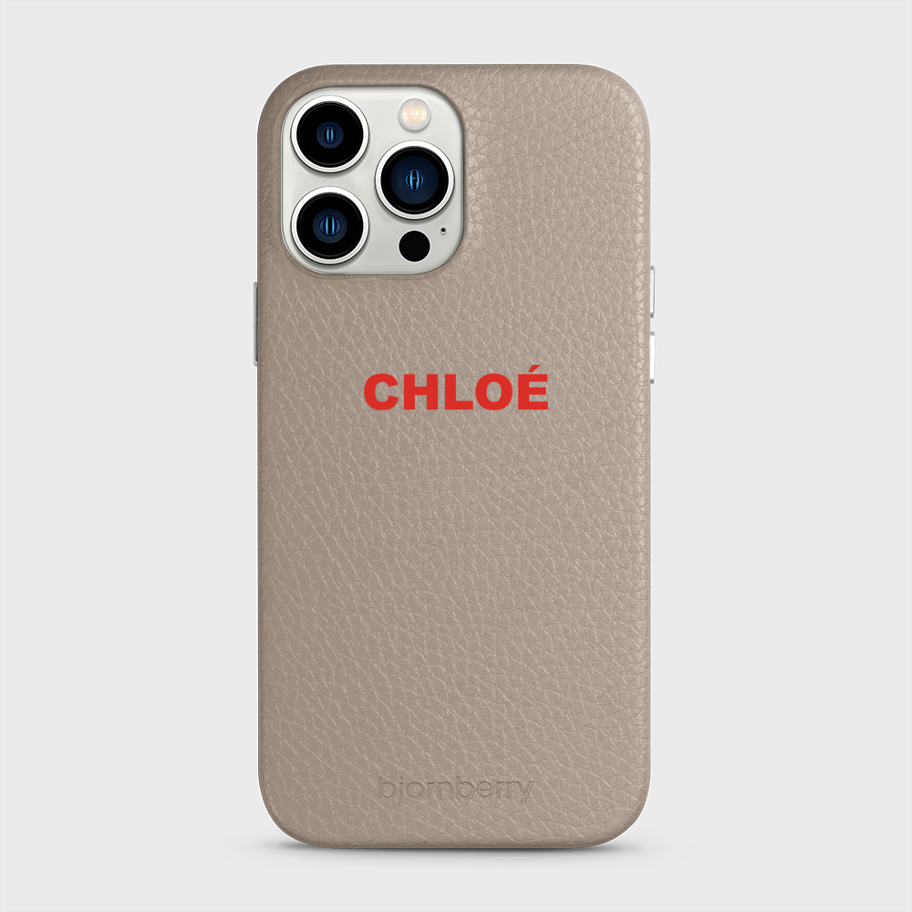 iPhone 13 Pro Max Personalised Leather Case - Name - 11