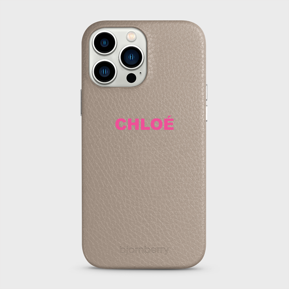 iPhone 13 Pro Max Personalised Leather Case - Name - 9