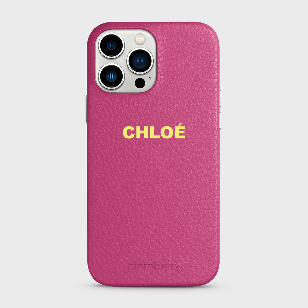 iPhone 13 Pro Max Personalised Leather Case - Name - 20