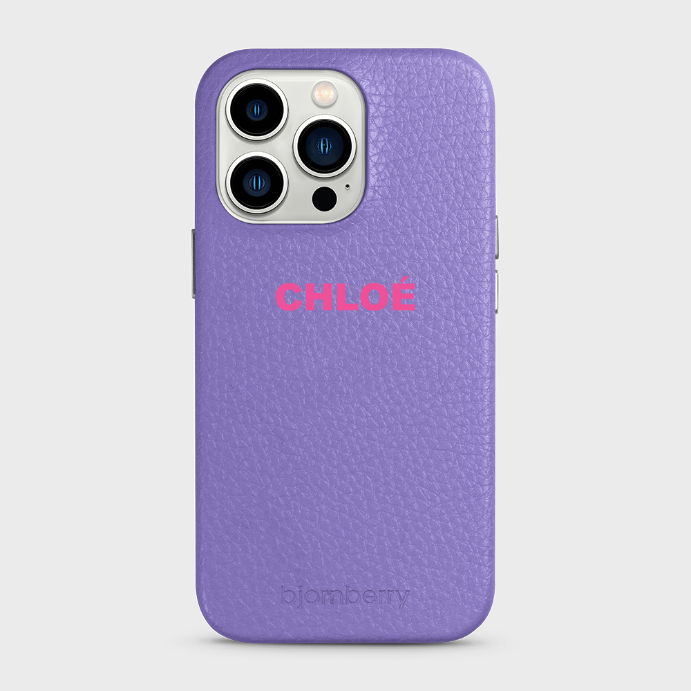 iPhone 13 Pro Personalised Leather Case - Name - 2