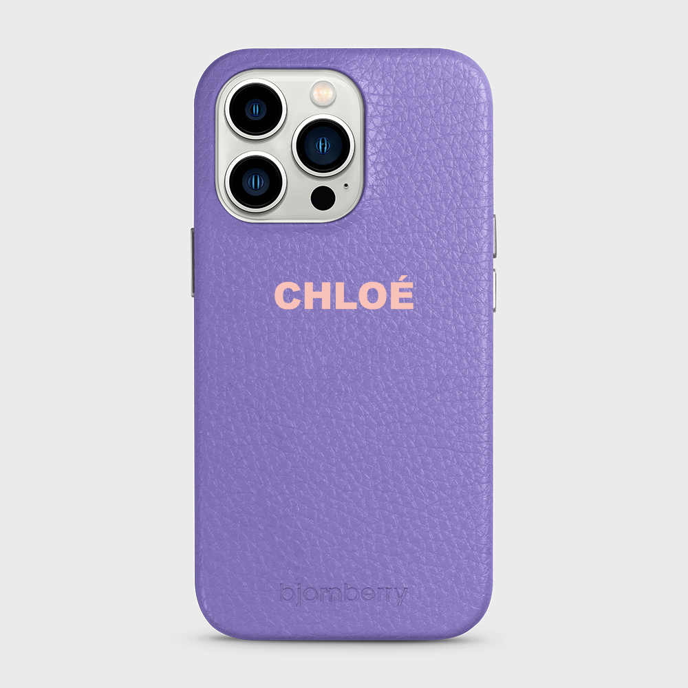 iPhone 13 Pro Personalised Leather Case - Name - 3