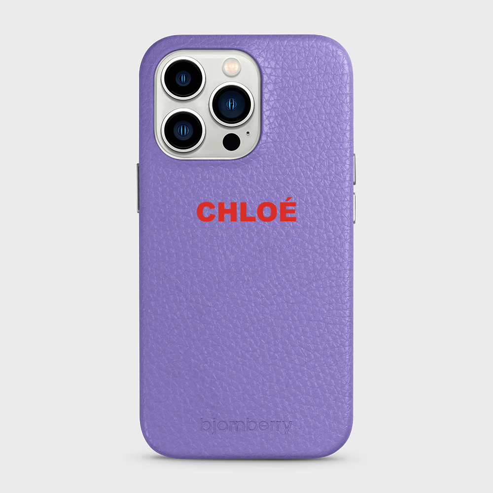 iPhone 13 Pro Personalised Leather Case - Name - 4