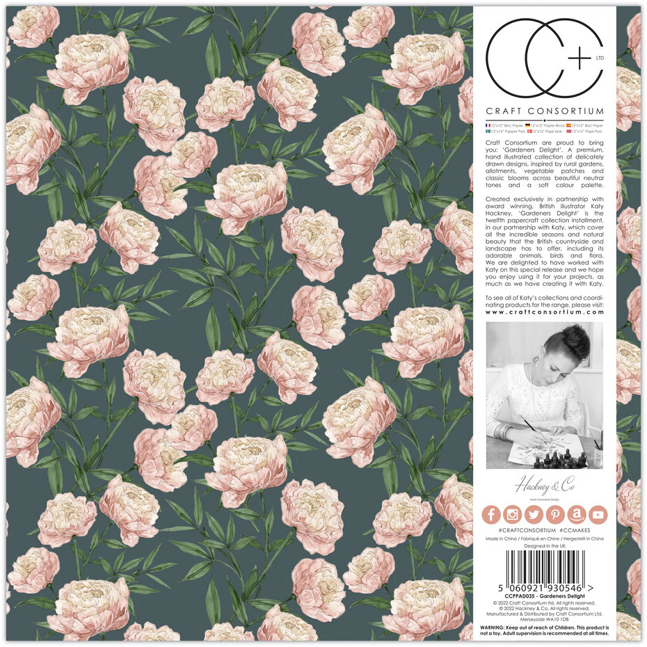 Gardeners Delight, 12x12" block,  Craft Consortium  - 2