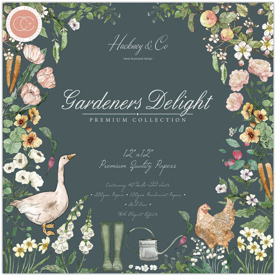 Gardeners Delight, 12x12" block,  Craft Consortium 