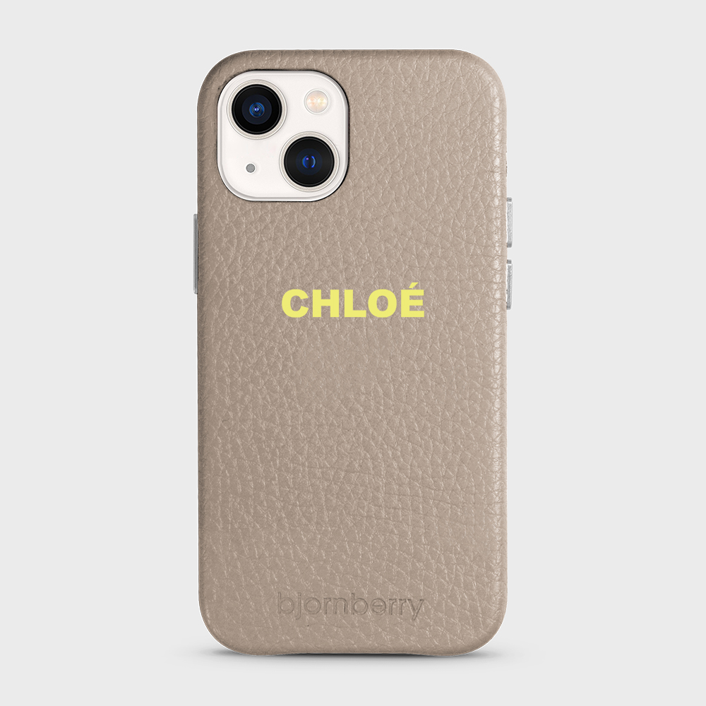 iPhone 13 Mini Personalised Leather Case - Name - 28