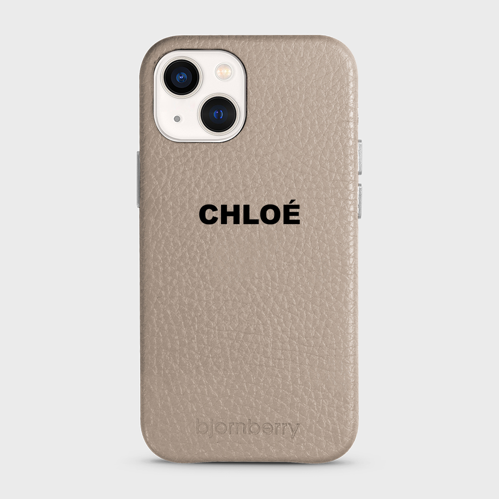 iPhone 13 Mini Personalised Leather Case - Name - 26