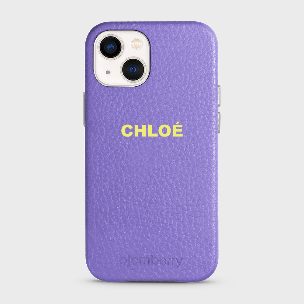 iPhone 13 Mini Personalised Leather Case - Name - 14