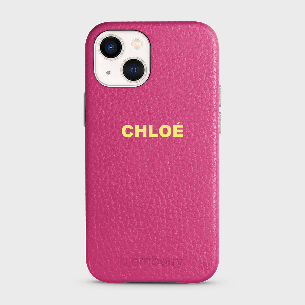 iPhone 13 Mini Personalised Leather Case - Name - 21