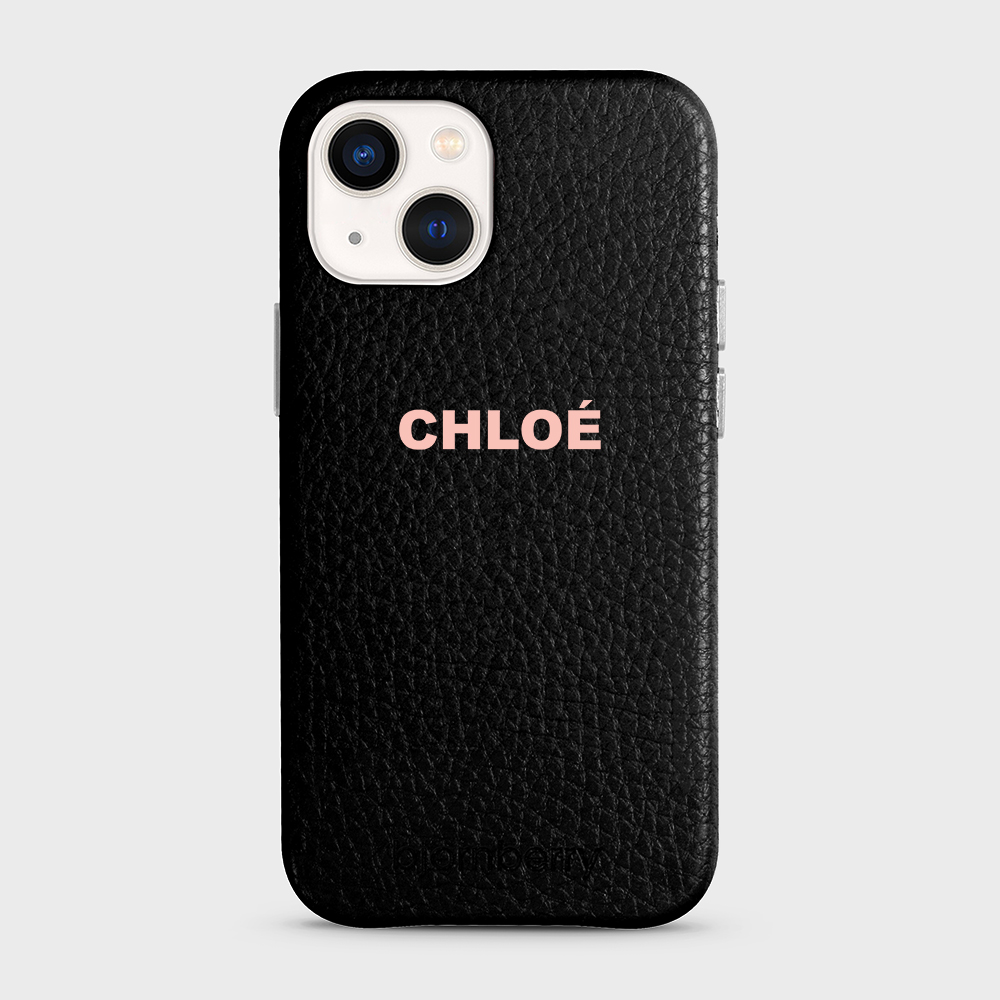iPhone 13 Mini Personalised Leather Case - Name - 3