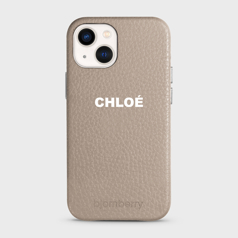 iPhone 13 Mini Personalised Leather Case - Name - 27