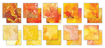 Ink Drops - Sunset, 12x12" block, Essential Craft Papers,  Craft Consortium 