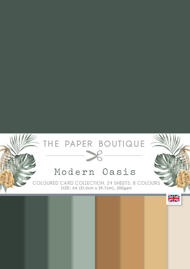 Modern Oasis, A4, Coloured Card Collection, The Paper Boutique