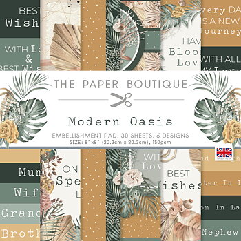 Modern Oasis, 8x8",  Embellishments Pad, The Paper Boutique