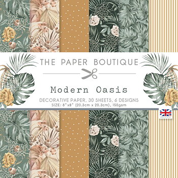 Modern Oasis, 8x8",  Decorative Papers, The Paper Boutique