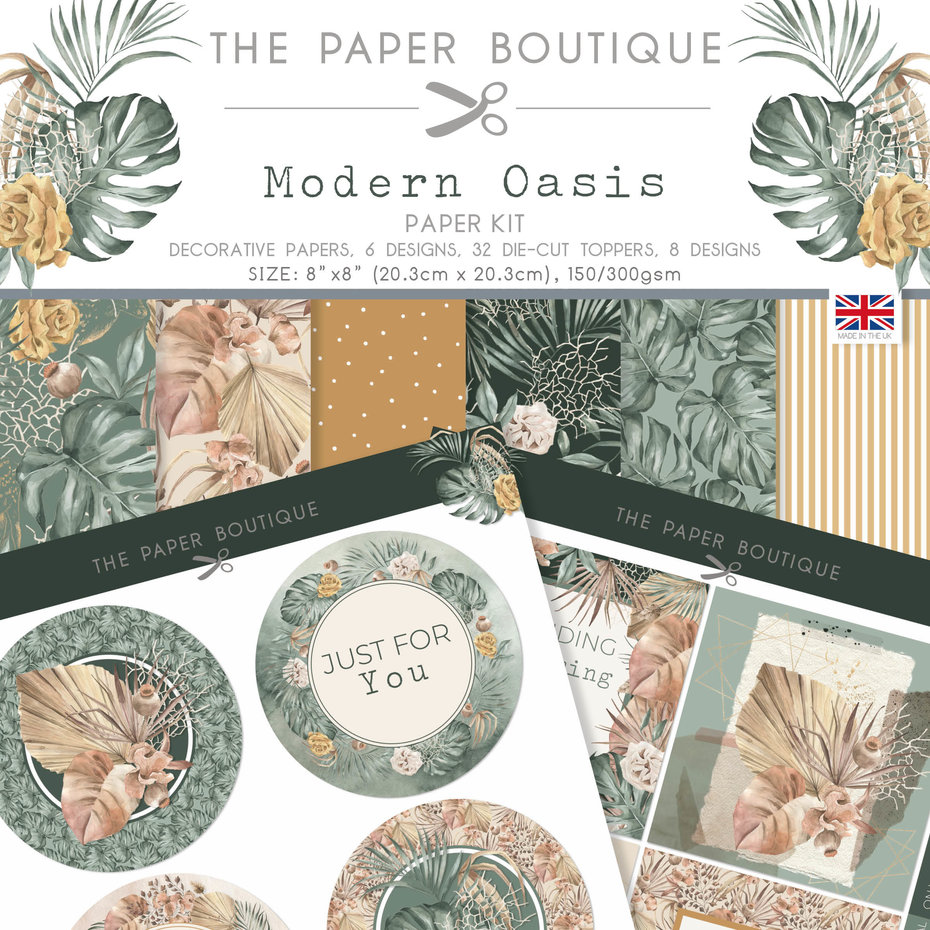 Modern Oasis, 8x8",   Paper Kit, The Paper Boutique