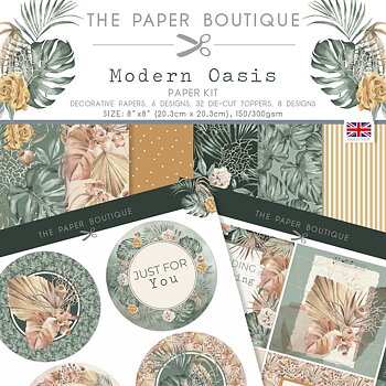 Modern Oasis, 8x8",   Paper Kit, The Paper Boutique
