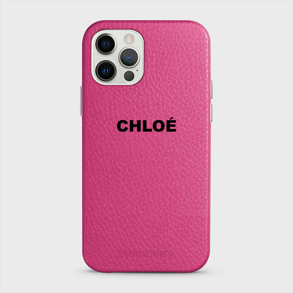 iPhone 12/12 Pro Personalised Leather Case - Name - 5