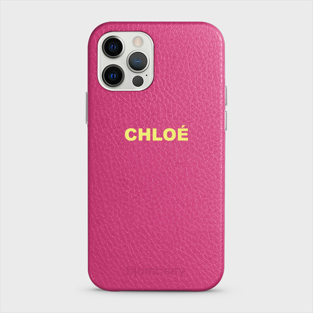 iPhone 12/12 Pro Personalised Leather Case - Name - 7