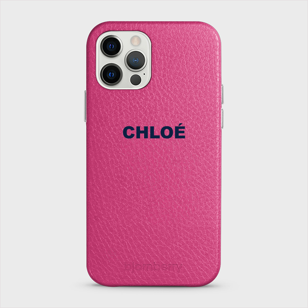 iPhone 12/12 Pro Personalised Leather Case - Name