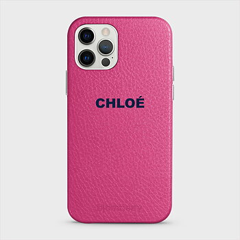 iPhone 12/12 Pro Personalised Leather Case - Name