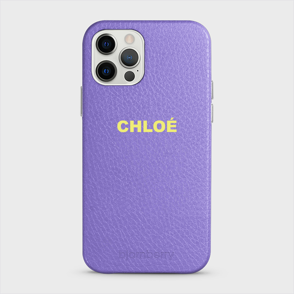 iPhone 12/12 Pro Personalised Leather Case - Name - 14