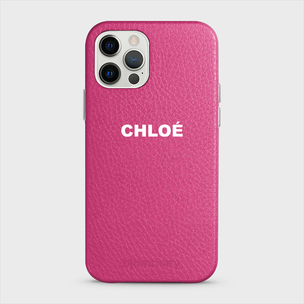 iPhone 12/12 Pro Personalised Leather Case - Name - 6