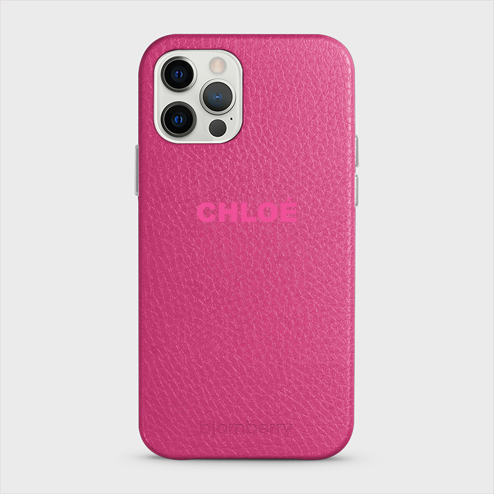 iPhone 12/12 Pro Personalised Leather Case - Name - 2