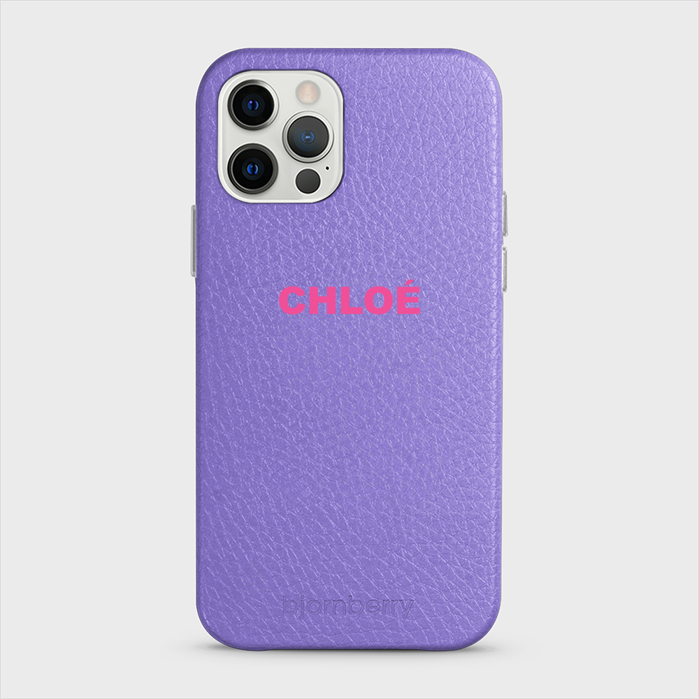 iPhone 12/12 Pro Personalised Leather Case - Name - 9